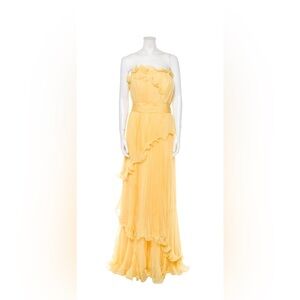 Mac Duggal Strapless Gown in Sunny Yellow